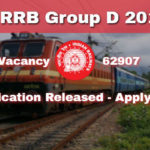 Railway Group D 2018 Recruitment, 62907 Posts Online Application -CEN 02/2018